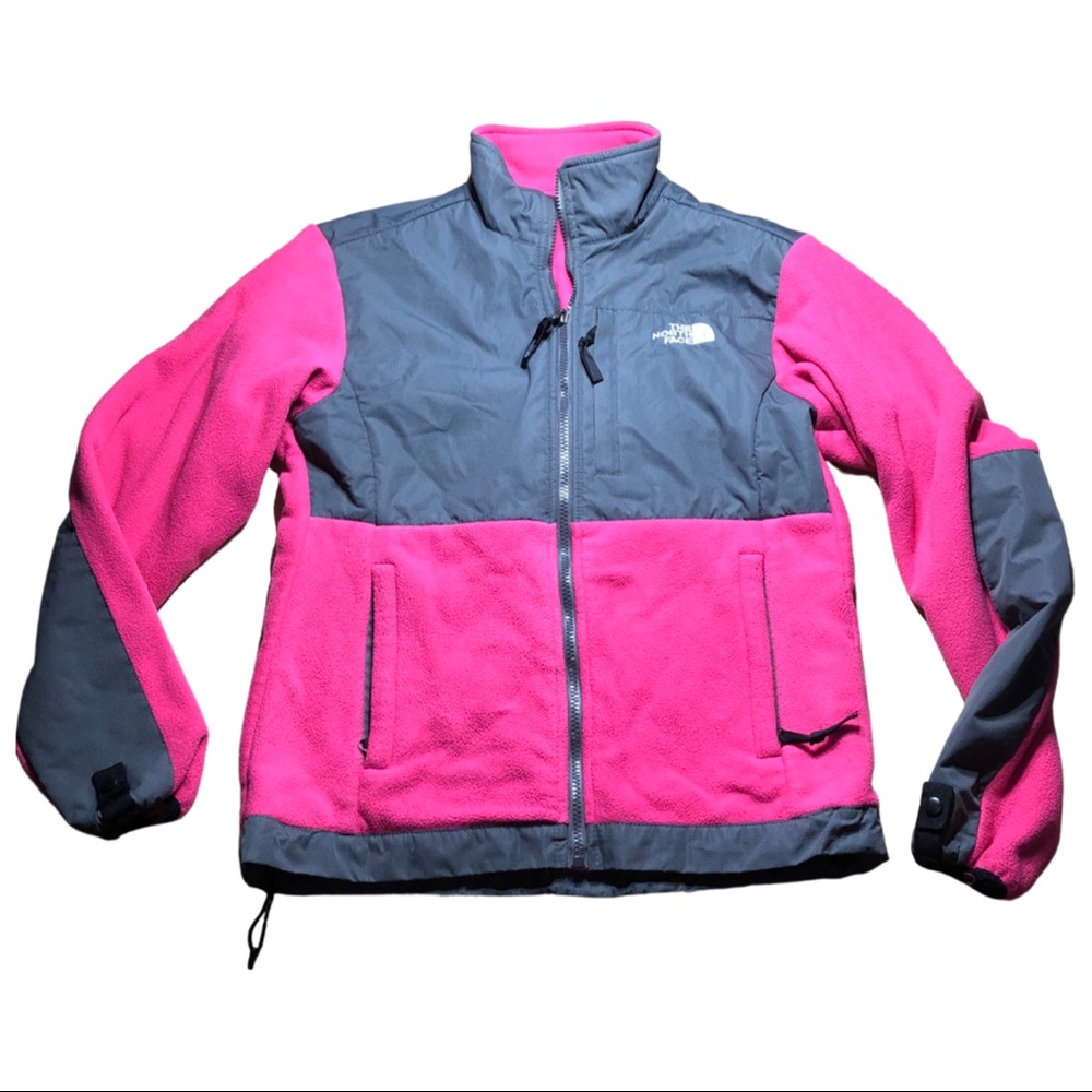 The North Face Denali Fleece Jacket Women's Medium Pink Gray Full Zip